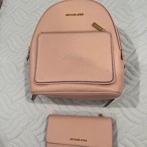 Michael Kors backpack with matching wallet